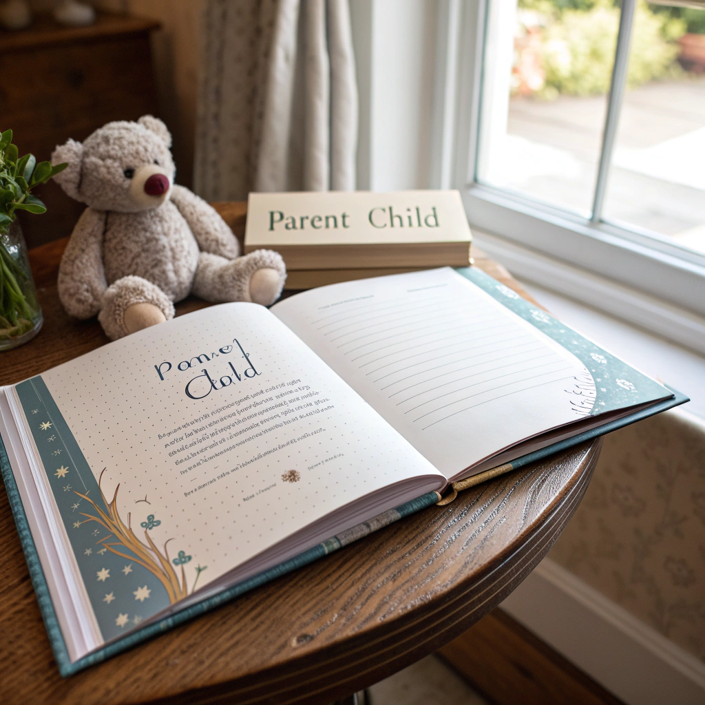 Open children's storybook in soft morning light